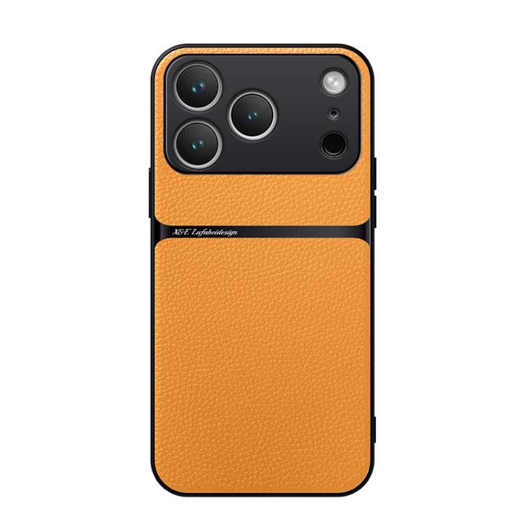 Funda para teléfono de piel de lichi con cobertura total magnética y resistente a los golpes, For iPhone 18 Pro, For iPhone 18 Pro Max, For iPhone 17e / 16e, For iPhone 17 Pro Max, For iPhone 17 Pro, For iPhone 17, For iPhone Air, For iPhone 16 Pro Max