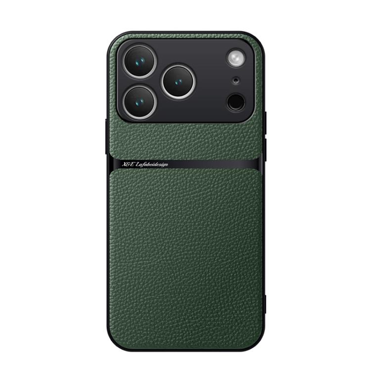 Funda para teléfono de piel de lichi con cobertura total magnética y resistente a los golpes, For iPhone 18 Pro, For iPhone 18 Pro Max, For iPhone 17e / 16e, For iPhone 17 Pro Max, For iPhone 17 Pro, For iPhone 17, For iPhone Air, For iPhone 16 Pro Max
