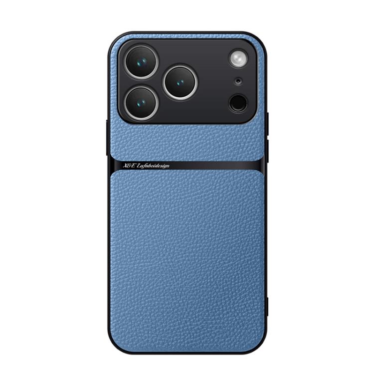 Funda para teléfono de piel de lichi con cobertura total magnética y resistente a los golpes, For iPhone 18 Pro, For iPhone 18 Pro Max, For iPhone 17e / 16e, For iPhone 17 Pro Max, For iPhone 17 Pro, For iPhone 17, For iPhone Air, For iPhone 16 Pro Max