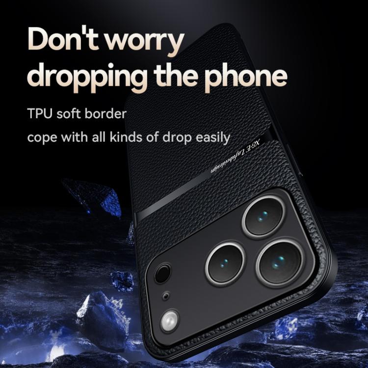 Funda para teléfono de piel de lichi con cobertura total magnética y resistente a los golpes, For iPhone 18 Pro, For iPhone 18 Pro Max, For iPhone 17e / 16e, For iPhone 17 Pro Max, For iPhone 17 Pro, For iPhone 17, For iPhone Air, For iPhone 16 Pro Max