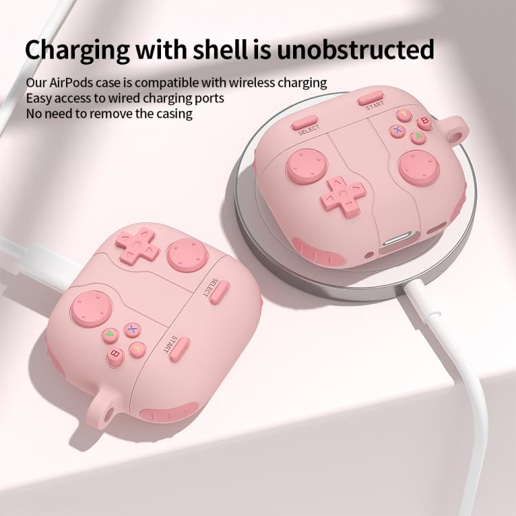 Funda de silicona para auriculares inalámbricos estilo consola de videojuegos, For AirPods 4, For AirPods Pro 2, For AirPods 3, For AirPods Pro