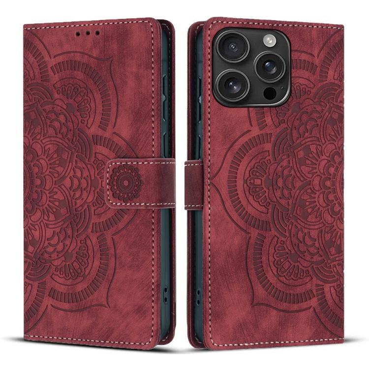 Funda para teléfono de cuero esmerilado retro con relieve de mandala, For iPhone 18 Pro / 17 Pro, For iPhone 18 Pro Max / 17 Pro Max, For iPhone 17e / 16e, For iPhone 17, For iPhone Air, For iPhone 16 Pro Max, For iPhone 16 Pro, For iPhone 16 Plus     ...