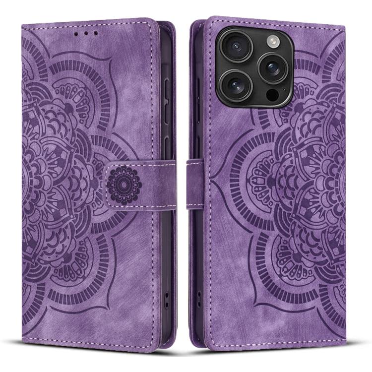 Funda para teléfono de cuero esmerilado retro con relieve de mandala, For iPhone 18 Pro / 17 Pro, For iPhone 18 Pro Max / 17 Pro Max, For iPhone 17e / 16e, For iPhone 17, For iPhone Air, For iPhone 16 Pro Max, For iPhone 16 Pro, For iPhone 16 Plus     ...