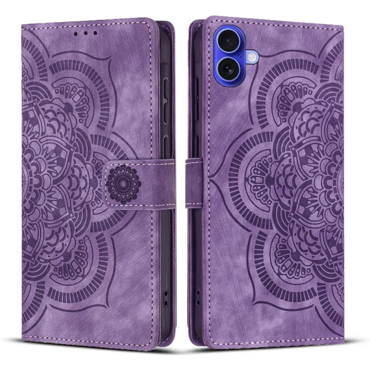 Funda para teléfono de cuero esmerilado retro con relieve de mandala, For iPhone 18 Pro / 17 Pro, For iPhone 18 Pro Max / 17 Pro Max, For iPhone 17e / 16e, For iPhone 17, For iPhone Air, For iPhone 16 Pro Max, For iPhone 16 Pro, For iPhone 16 Plus     ...