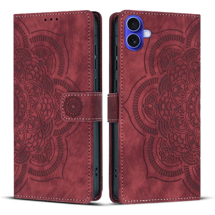Funda para teléfono de cuero esmerilado retro con relieve de mandala, For iPhone 18 Pro / 17 Pro, For iPhone 18 Pro Max / 17 Pro Max, For iPhone 17e / 16e, For iPhone 17, For iPhone Air, For iPhone 16 Pro Max, For iPhone 16 Pro, For iPhone 16 Plus     ...