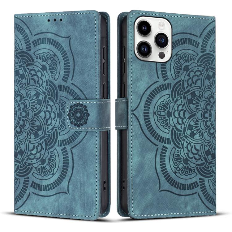Funda para teléfono de cuero esmerilado retro con relieve de mandala, For iPhone 15 Pro Max, For iPhone 15 Pro, For iPhone 15 Plus, For iPhone 15, For iPhone 14 Plus, For iPhone 14 / 13, For iPhone 14 Pro, For iPhone 14 Pro Max, For iPhone 7 / 8 / SE 2022