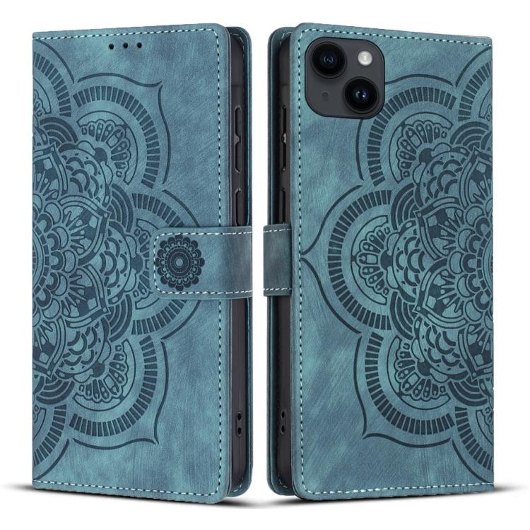 Funda para teléfono de cuero esmerilado retro con relieve de mandala, For iPhone 15 Pro Max, For iPhone 15 Pro, For iPhone 15 Plus, For iPhone 15, For iPhone 14 Plus, For iPhone 14 / 13, For iPhone 14 Pro, For iPhone 14 Pro Max, For iPhone 7 / 8 / SE 2022