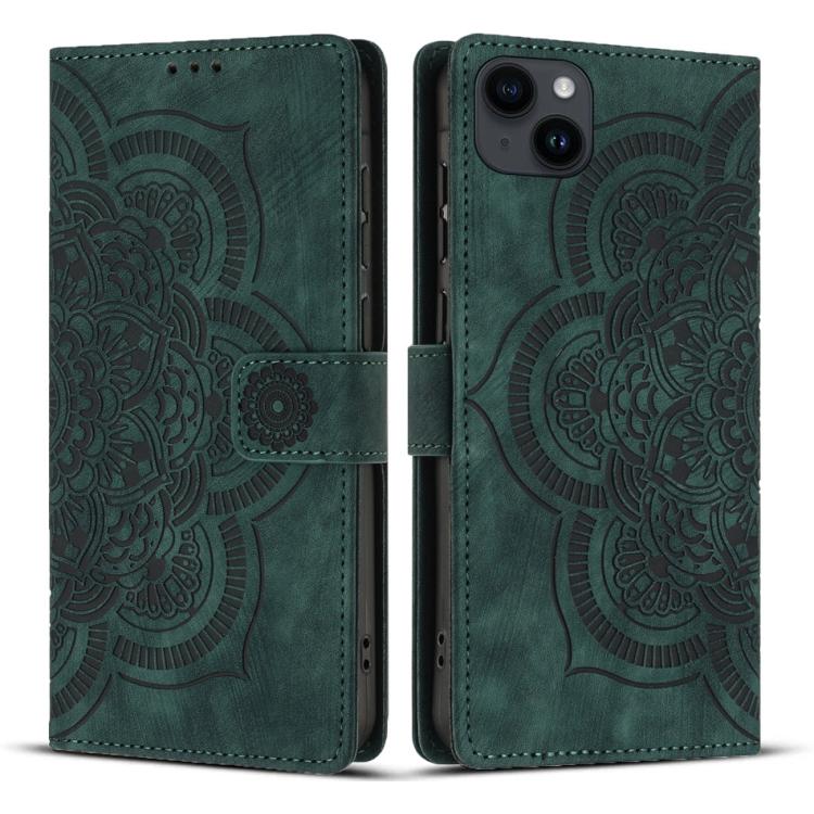 Funda para teléfono de cuero esmerilado retro con relieve de mandala, For iPhone 15 Pro Max, For iPhone 15 Pro, For iPhone 15 Plus, For iPhone 15, For iPhone 14 Plus, For iPhone 14 / 13, For iPhone 14 Pro, For iPhone 14 Pro Max, For iPhone 7 / 8 / SE 2022