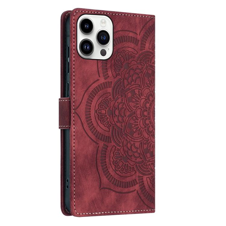 Funda para teléfono de cuero esmerilado retro con relieve de mandala, For iPhone 13 Pro Max, For iPhone 13 Pro, For iPhone 12 mini / 13 mini, For iPhone 12 / 12 Pro, For iPhone 12 Pro Max, For iPhone 11 Pro Max, For iPhone 11, For iPhone 11 Pro        ...