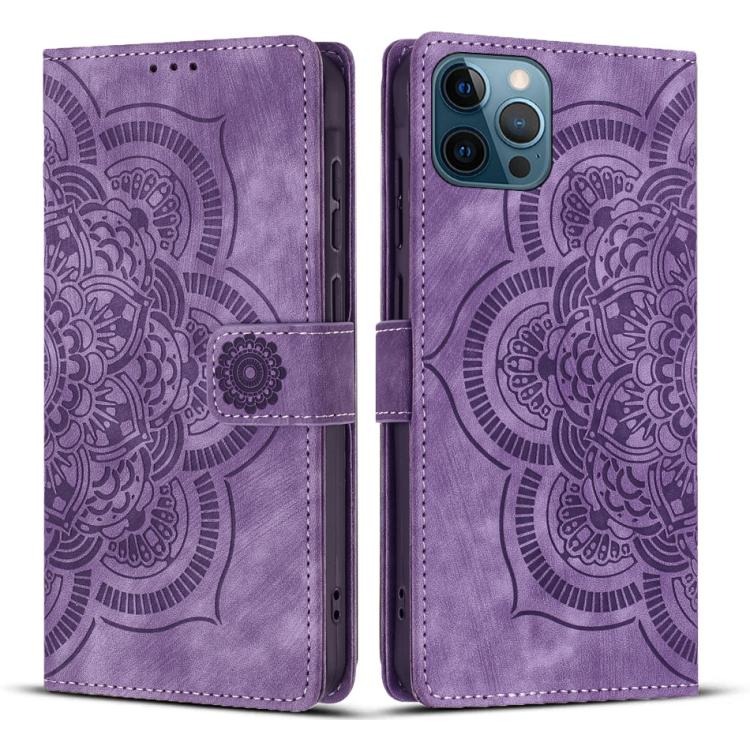 Funda para teléfono de cuero esmerilado retro con relieve de mandala, For iPhone 13 Pro Max, For iPhone 13 Pro, For iPhone 12 mini / 13 mini, For iPhone 12 / 12 Pro, For iPhone 12 Pro Max, For iPhone 11 Pro Max, For iPhone 11, For iPhone 11 Pro        ...