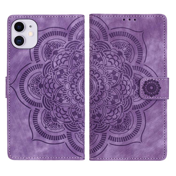 Funda para teléfono de cuero esmerilado retro con relieve de mandala, For iPhone 13 Pro Max, For iPhone 13 Pro, For iPhone 12 mini / 13 mini, For iPhone 12 / 12 Pro, For iPhone 12 Pro Max, For iPhone 11 Pro Max, For iPhone 11, For iPhone 11 Pro        ...