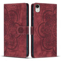Funda para teléfono de cuero esmerilado retro con relieve de mandala, For iPhone XR, For iPhone XS Max, For iPhone 7 Plus / 8 Plus