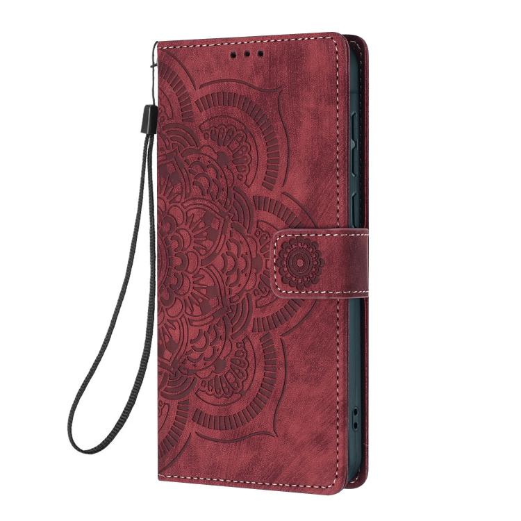 Funda para teléfono de cuero esmerilado retro con relieve de mandala, For iPhone XR, For iPhone XS Max, For iPhone 7 Plus / 8 Plus