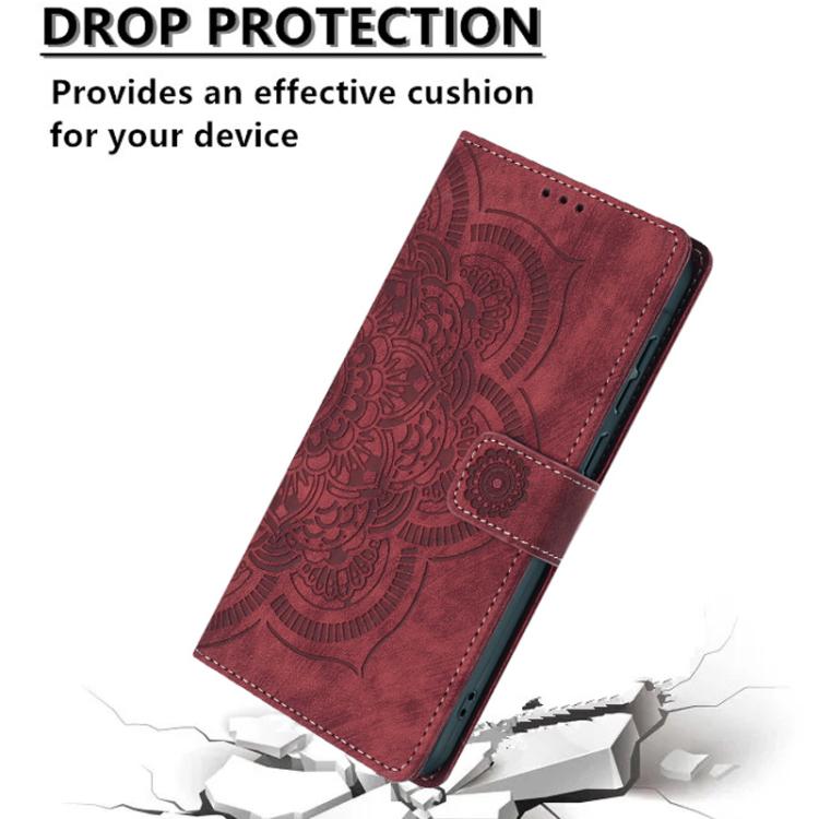 Funda para teléfono de cuero esmerilado retro con relieve de mandala, For iPhone XR, For iPhone XS Max, For iPhone 7 Plus / 8 Plus