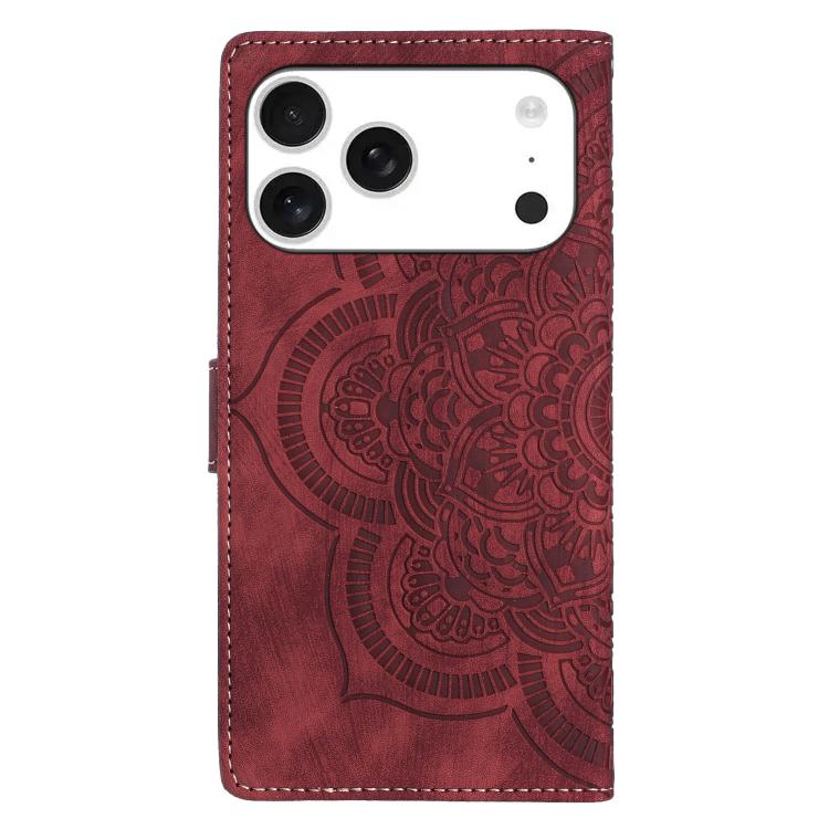 Funda para teléfono de cuero esmerilado retro con relieve de mandala, For iPhone 18 Pro / 17 Pro, For iPhone 18 Pro Max / 17 Pro Max, For iPhone 17e / 16e, For iPhone 17, For iPhone Air, For iPhone 16 Pro Max, For iPhone 16 Pro, For iPhone 16 Plus     ...
