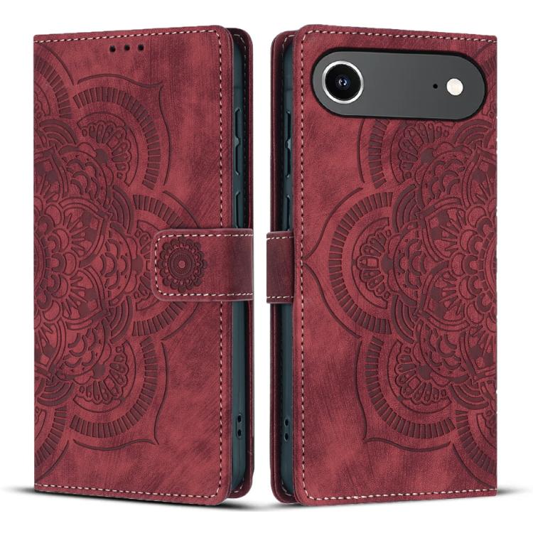Funda para teléfono de cuero esmerilado retro con relieve de mandala, For iPhone 18 Pro / 17 Pro, For iPhone 18 Pro Max / 17 Pro Max, For iPhone 17e / 16e, For iPhone 17, For iPhone Air, For iPhone 16 Pro Max, For iPhone 16 Pro, For iPhone 16 Plus     ...