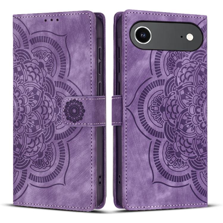 Funda para teléfono de cuero esmerilado retro con relieve de mandala, For iPhone 18 Pro / 17 Pro, For iPhone 18 Pro Max / 17 Pro Max, For iPhone 17e / 16e, For iPhone 17, For iPhone Air, For iPhone 16 Pro Max, For iPhone 16 Pro, For iPhone 16 Plus     ...