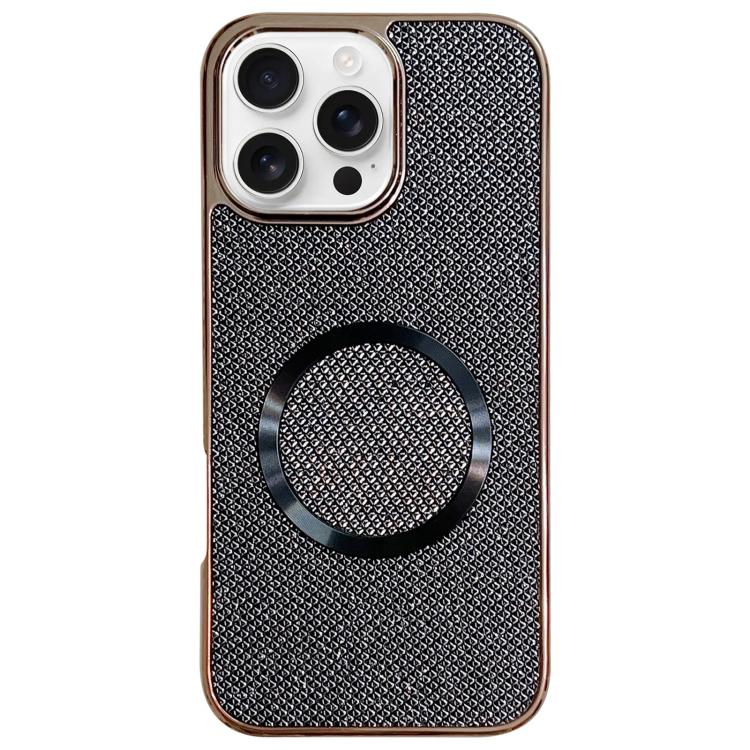 Funda para teléfono MagSafe de policarbonato con purpurina y acabado galvanizado, For iPhone 17 Pro Max, For iPhone 17 Pro, For iPhone 16 Pro Max, For iPhone 16 Pro, For iPhone 16 Plus, For iPhone 16, For iPhone 15 Pro Max, For iPhone 15 Pro