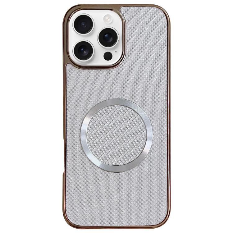 Funda para teléfono MagSafe de policarbonato con purpurina y acabado galvanizado, For iPhone 17 Pro Max, For iPhone 17 Pro, For iPhone 16 Pro Max, For iPhone 16 Pro, For iPhone 16 Plus, For iPhone 16, For iPhone 15 Pro Max, For iPhone 15 Pro