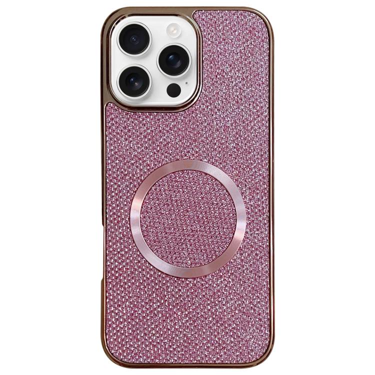 Funda para teléfono MagSafe de policarbonato con purpurina y acabado galvanizado, For iPhone 17 Pro Max, For iPhone 17 Pro, For iPhone 16 Pro Max, For iPhone 16 Pro, For iPhone 16 Plus, For iPhone 16, For iPhone 15 Pro Max, For iPhone 15 Pro