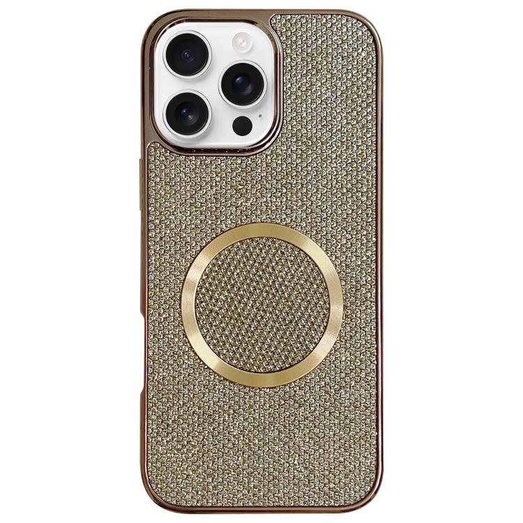Funda para teléfono MagSafe de policarbonato con purpurina y acabado galvanizado, For iPhone 17 Pro Max, For iPhone 17 Pro, For iPhone 16 Pro Max, For iPhone 16 Pro, For iPhone 16 Plus, For iPhone 16, For iPhone 15 Pro Max, For iPhone 15 Pro