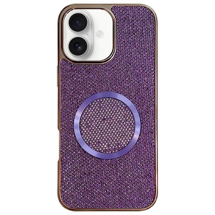 Funda para teléfono MagSafe de policarbonato con purpurina y acabado galvanizado, For iPhone 17 Pro Max, For iPhone 17 Pro, For iPhone 16 Pro Max, For iPhone 16 Pro, For iPhone 16 Plus, For iPhone 16, For iPhone 15 Pro Max, For iPhone 15 Pro