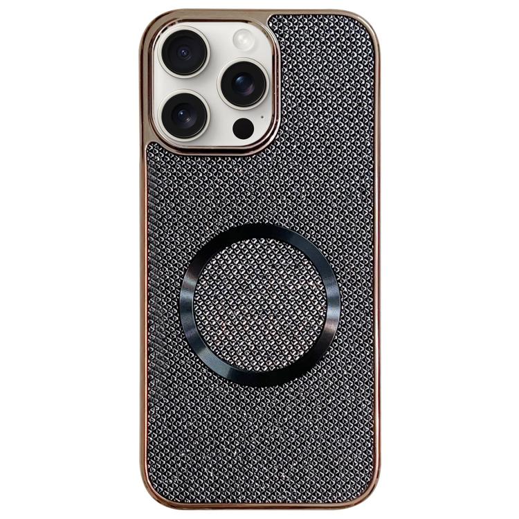 Funda para teléfono MagSafe de policarbonato con purpurina y acabado galvanizado, For iPhone 17 Pro Max, For iPhone 17 Pro, For iPhone 16 Pro Max, For iPhone 16 Pro, For iPhone 16 Plus, For iPhone 16, For iPhone 15 Pro Max, For iPhone 15 Pro