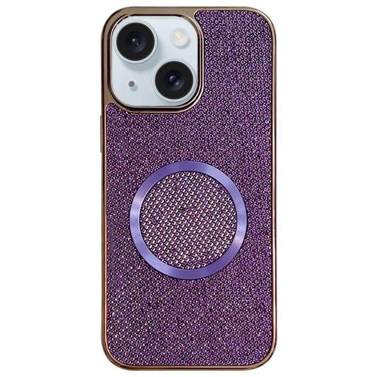 Funda para teléfono MagSafe de policarbonato con purpurina y acabado galvanizado, For iPhone 15 Plus, For iPhone 15, For iPhone 14 Plus, For iPhone 14, For iPhone 14 Pro, For iPhone 14 Pro Max, For iPhone 13 Pro Max, For iPhone 13 Pro