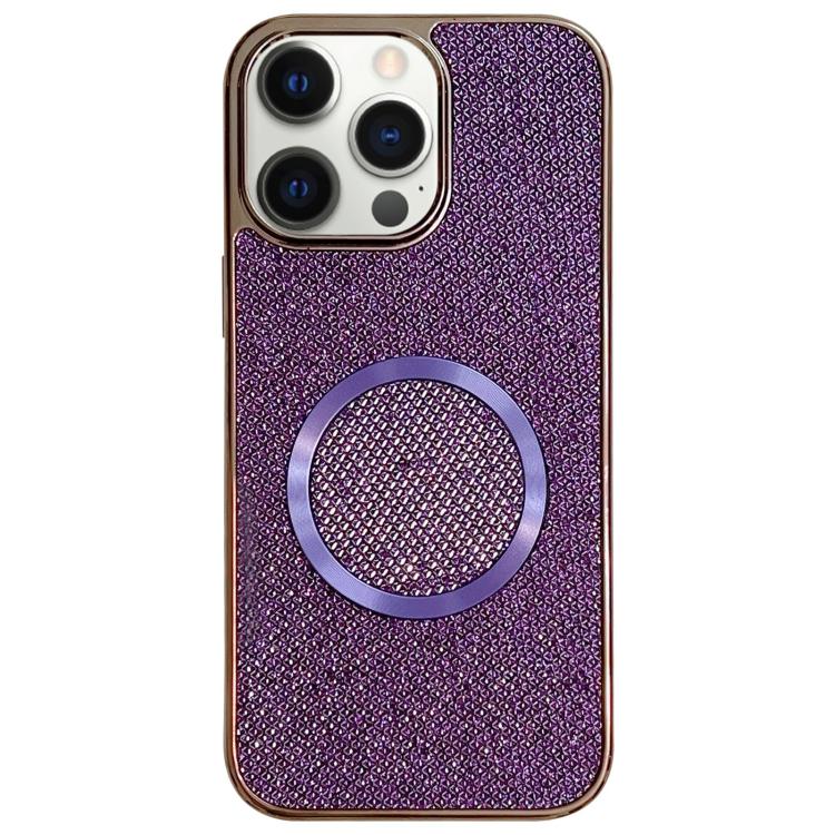 Funda para teléfono MagSafe de policarbonato con purpurina y acabado galvanizado, For iPhone 13, For iPhone 12, For iPhone 12 Pro Max, For iPhone 12 Pro, For iPhone 11 Pro Max, For iPhone 11, For iPhone 11 Pro