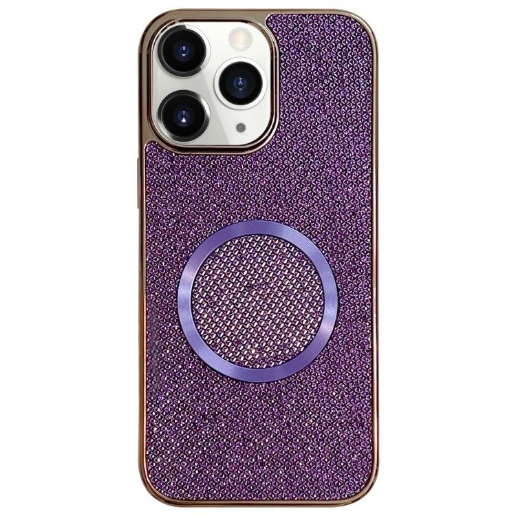 Funda para teléfono MagSafe de policarbonato con purpurina y acabado galvanizado, For iPhone 13, For iPhone 12, For iPhone 12 Pro Max, For iPhone 12 Pro, For iPhone 11 Pro Max, For iPhone 11, For iPhone 11 Pro