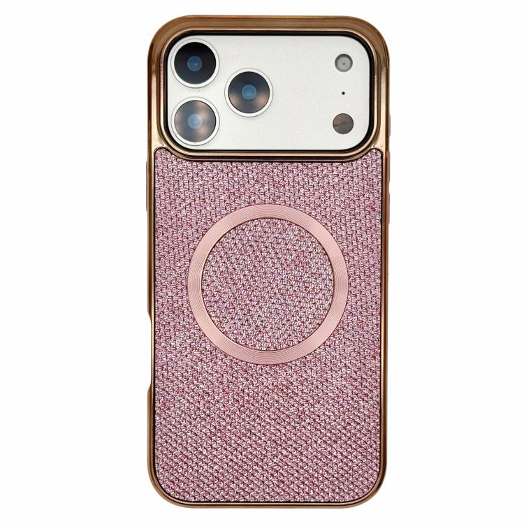 Funda para teléfono MagSafe de policarbonato con purpurina y acabado galvanizado, For iPhone 17 Pro Max, For iPhone 17 Pro, For iPhone 16 Pro Max, For iPhone 16 Pro, For iPhone 16 Plus, For iPhone 16, For iPhone 15 Pro Max, For iPhone 15 Pro