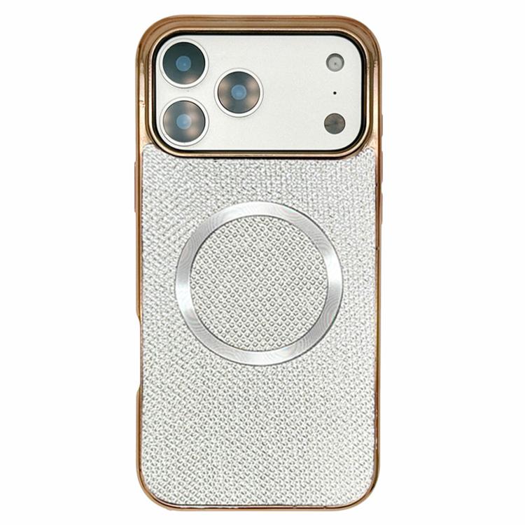 Funda para teléfono MagSafe de policarbonato con purpurina y acabado galvanizado, For iPhone 17 Pro Max, For iPhone 17 Pro, For iPhone 16 Pro Max, For iPhone 16 Pro, For iPhone 16 Plus, For iPhone 16, For iPhone 15 Pro Max, For iPhone 15 Pro