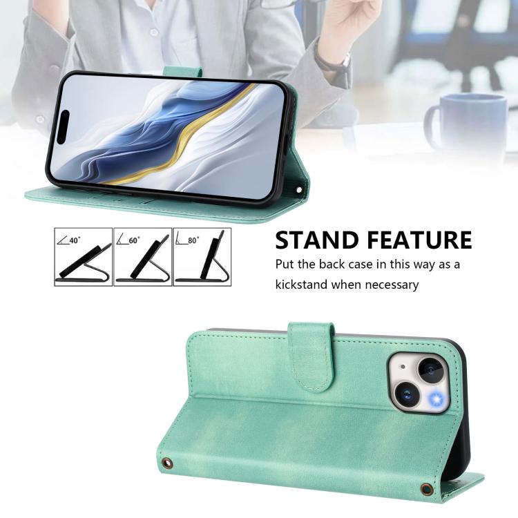 Funda de teléfono de cuero retro con hebilla para empalme de cables, For iPhone 15, For iPhone 14 Plus, For iPhone 14 / 13, For iPhone 14 Pro, For iPhone 14 Pro Max, For iPhone 7 / 8 / SE 2022