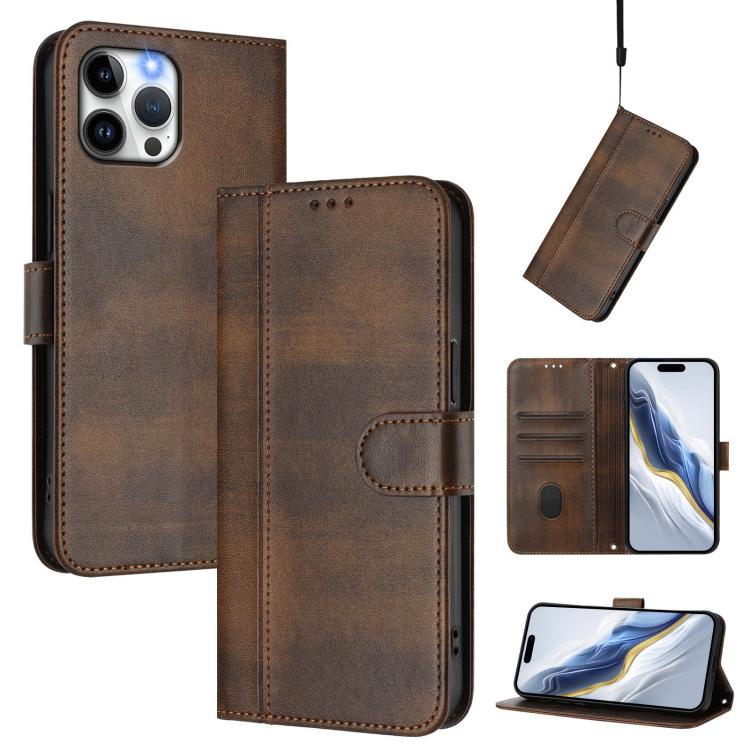 Funda de teléfono de cuero retro con hebilla para empalme de cables, For iPhone 13 Pro Max, For iPhone 13 Pro, For iPhone 13 mini, For iPhone 12 / 12 Pro, For iPhone 12 Pro Max, For iPhone 12 mini