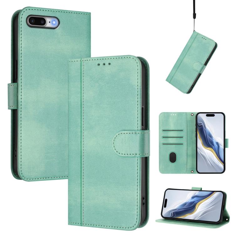Funda de teléfono de cuero retro con hebilla para empalme de cables, For iPhone 7 Plus / 8 Plus
