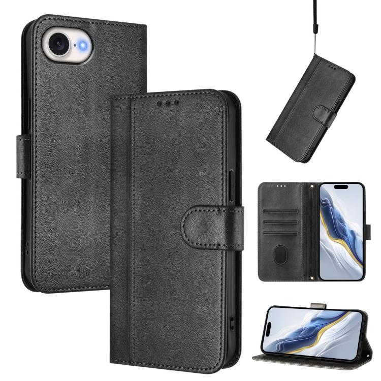 Funda de teléfono de cuero retro con hebilla para empalme de cables, For iPhone 17e / 16e, For iPhone 17 Pro Max, For iPhone 17 Pro, For iPhone 17, For iPhone Air, For iPhone 16 Pro Max
