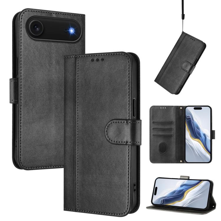 Funda de teléfono de cuero retro con hebilla para empalme de cables, For iPhone 17e / 16e, For iPhone 17 Pro Max, For iPhone 17 Pro, For iPhone 17, For iPhone Air, For iPhone 16 Pro Max