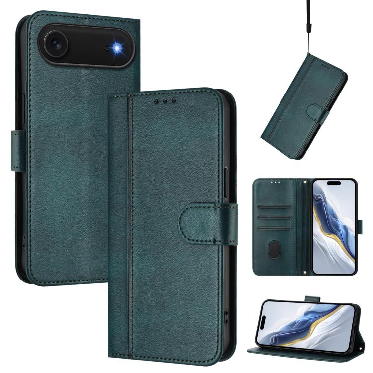 Funda de teléfono de cuero retro con hebilla para empalme de cables, For iPhone 17e / 16e, For iPhone 17 Pro Max, For iPhone 17 Pro, For iPhone 17, For iPhone Air, For iPhone 16 Pro Max
