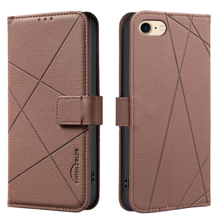 Funda de cuero para teléfono con estampado geométrico y protección RFID, For iPhone 6 / 7 / 8 / SE, For iPhone 13 Pro Max, For iPhone 13 Pro, For iPhone 12 / 12 Pro, For iPhone 12 Pro Max, For iPhone 11 Pro Max, For iPhone 11, For iPhone 11 Pro