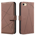 Funda de cuero para teléfono con estampado geométrico y protección RFID, For iPhone 6 / 7 / 8 / SE, For iPhone 13 Pro Max, For iPhone 13 Pro, For iPhone 12 / 12 Pro, For iPhone 12 Pro Max, For iPhone 11 Pro Max, For iPhone 11, For iPhone 11 Pro