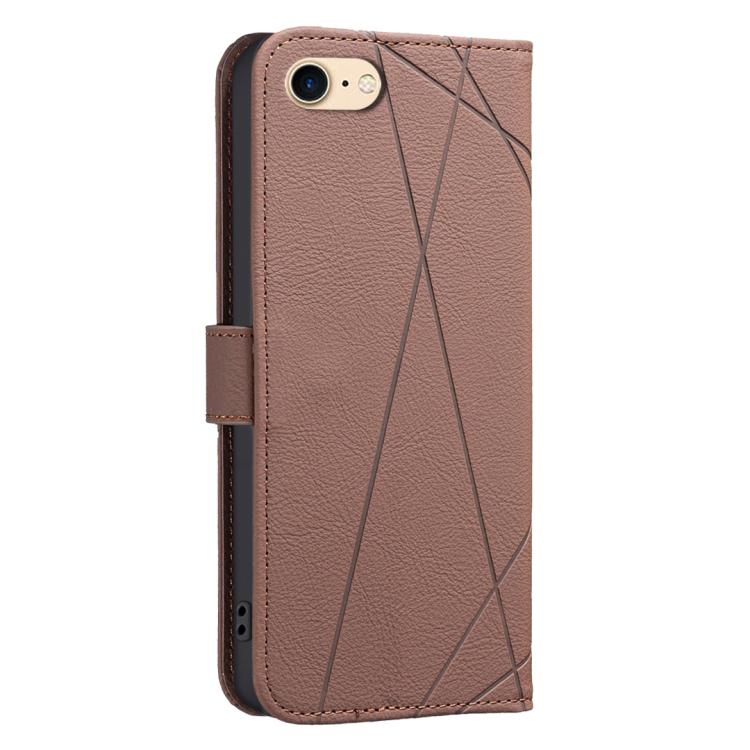 Funda de cuero para teléfono con estampado geométrico y protección RFID, For iPhone 6 / 7 / 8 / SE, For iPhone 13 Pro Max, For iPhone 13 Pro, For iPhone 12 / 12 Pro, For iPhone 12 Pro Max, For iPhone 11 Pro Max, For iPhone 11, For iPhone 11 Pro
