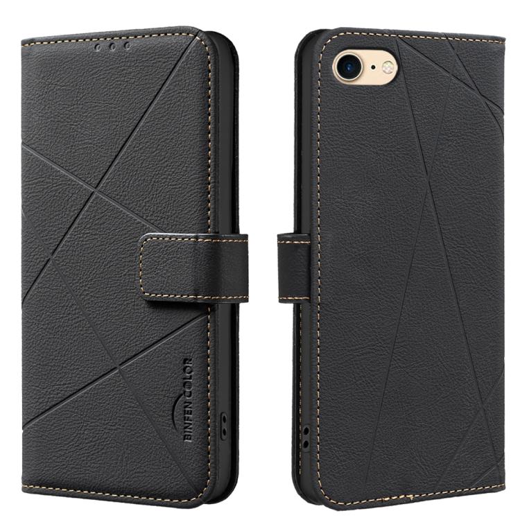 Funda de cuero para teléfono con estampado geométrico y protección RFID, For iPhone 6 / 7 / 8 / SE, For iPhone 13 Pro Max, For iPhone 13 Pro, For iPhone 12 / 12 Pro, For iPhone 12 Pro Max, For iPhone 11 Pro Max, For iPhone 11, For iPhone 11 Pro