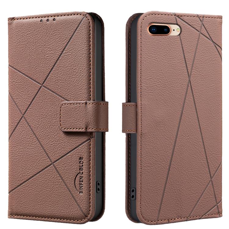 Funda de cuero para teléfono con estampado geométrico y protección RFID, For iPhone XR, For iPhone XS Max, For iPhone 6 Plus / 7 Plus / 8 Plus