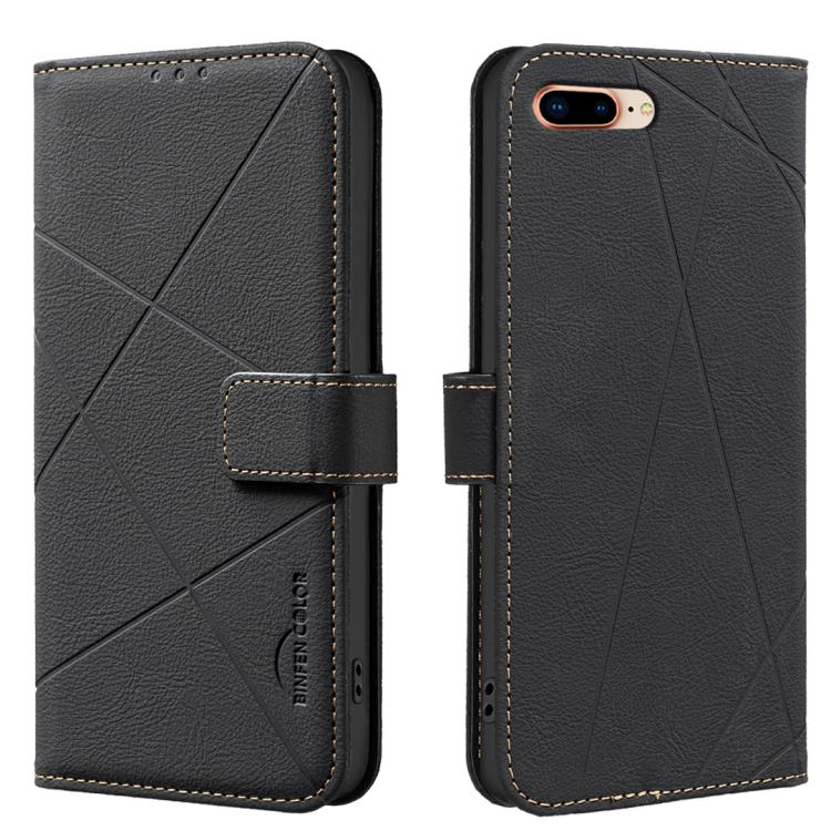 Funda de cuero para teléfono con estampado geométrico y protección RFID, For iPhone XR, For iPhone XS Max, For iPhone 6 Plus / 7 Plus / 8 Plus