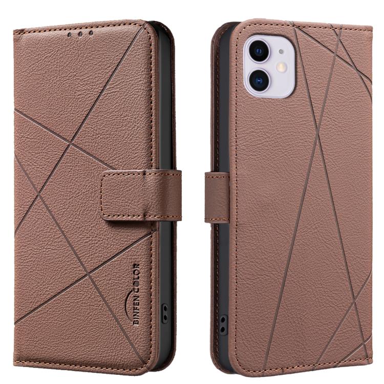 Funda de cuero para teléfono con estampado geométrico y protección RFID, For iPhone 6 / 7 / 8 / SE, For iPhone 13 Pro Max, For iPhone 13 Pro, For iPhone 12 / 12 Pro, For iPhone 12 Pro Max, For iPhone 11 Pro Max, For iPhone 11, For iPhone 11 Pro
