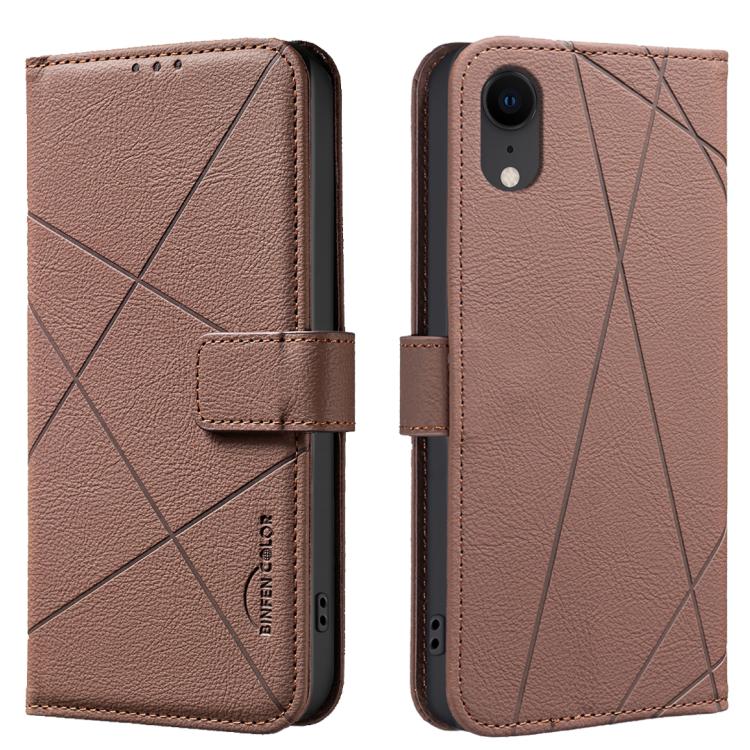 Funda de cuero para teléfono con estampado geométrico y protección RFID, For iPhone XR, For iPhone XS Max, For iPhone 6 Plus / 7 Plus / 8 Plus