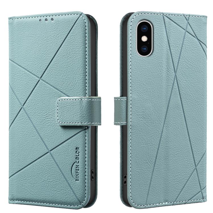 Funda de cuero para teléfono con estampado geométrico y protección RFID, For iPhone XR, For iPhone XS Max, For iPhone 6 Plus / 7 Plus / 8 Plus