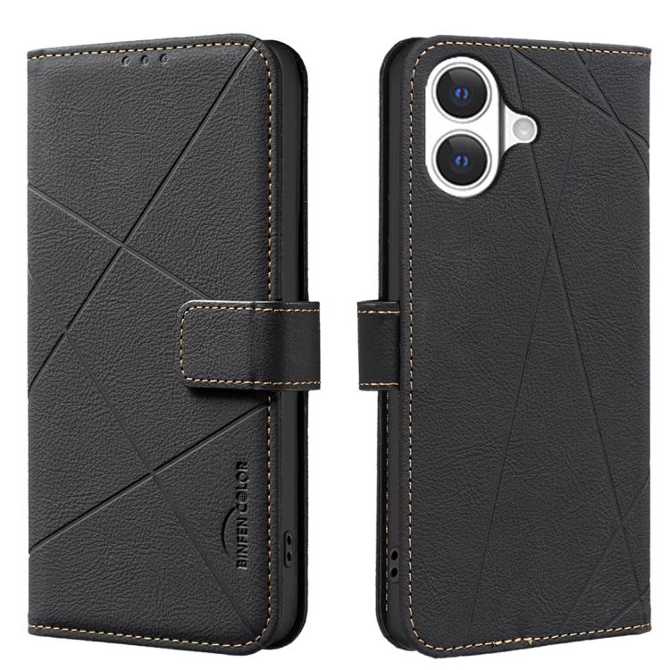 Funda de cuero para teléfono con estampado geométrico y protección RFID, For iPhone 18 Pro/17 Pro, For iPhone 18 Pro Max/17 Pro Max, For iPhone 16e / 17e, For iPhone 17, For iPhone Air, For iPhone 16 Pro Max, For iPhone 16 Pro, For iPhone 16 Plus