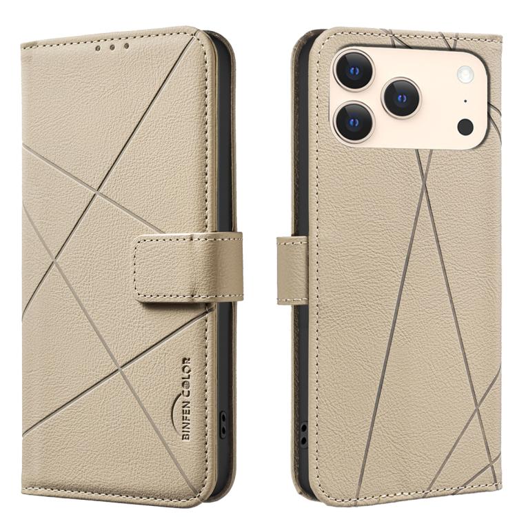 Funda de cuero para teléfono con estampado geométrico y protección RFID, For iPhone 18 Pro/17 Pro, For iPhone 18 Pro Max/17 Pro Max, For iPhone 16e / 17e, For iPhone 17, For iPhone Air, For iPhone 16 Pro Max, For iPhone 16 Pro, For iPhone 16 Plus