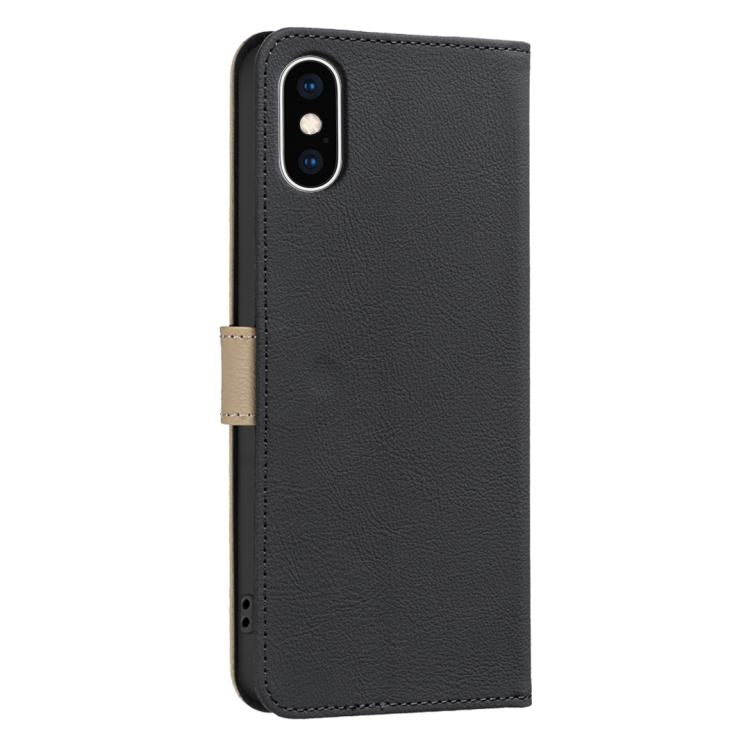 Funda de cuero para teléfono RFID con estampado floral hueco y empalme de colores, For iPhone XS Max, For iPhone 6 Plus / 7 Plus / 8 Plus, For iPhone 6 / 7 / 8